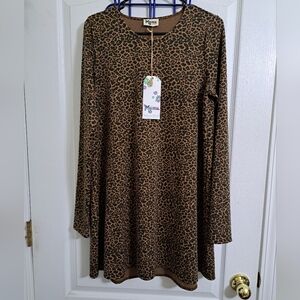 NWT Show Me Your MuMu Toby Dress Cheetah Print Medium